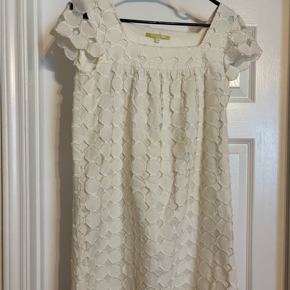 Gianni Bini Ivory Circle Pattern Dress